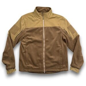 Condor‎ Jacket Mens L Brown Fleece Lined Tactical Full Zip Mock Neck Softshell